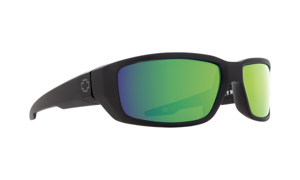 Spy DIRTY MO Soft Matte Black w/ HD Plus Green Spectra Mirror Polarised