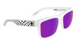 Spy DISCORD Slayco Matte White Viper w/ Happy Purple Spectra Mirror