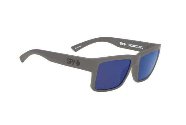 Spy Montana Soft Matte Grey w/ Happy Dark Blue Spectra Polarised