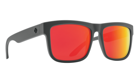 Spy DISCORD Soft Matte Dark Grey w/ Happy Red Spectra Mirror Polarised