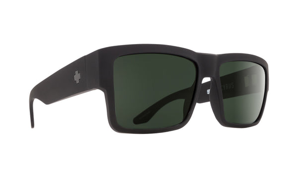 Spy CYRUS  Soft Matte Black w/ HD+ Grey Green Polarized