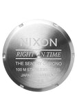 Nixon Sentry Chrono Leather Silver Saddle Gator