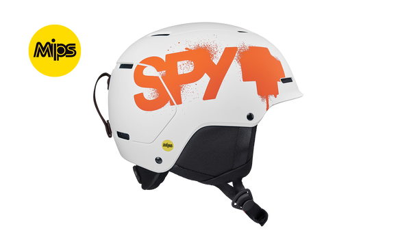 Spy Lil Astronomic MIPS Kids Helmet - Matte White w/ Orange splatter logo