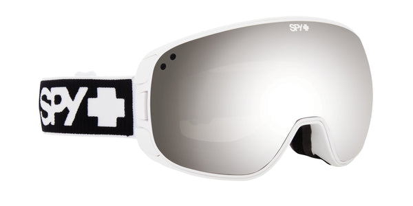 Spy BRAVO Matte White w/ Silver Mirror + Bonus lens