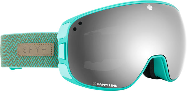 Spy BRAVO 2019 Herringbone Mint w/ Happy Silver Spectra  + Bonus Lens