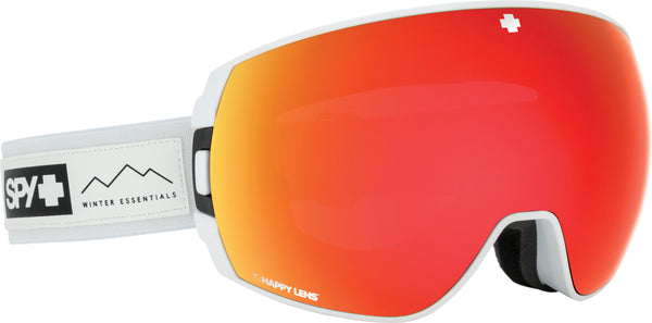 Spy LEGACY 2019 Asian Fit Essential White w/ Happy Red Spectra + Bonus Lens